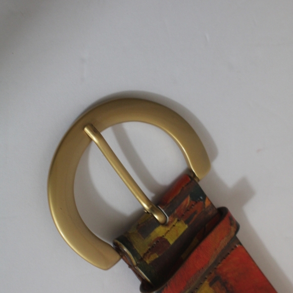 Italian made belt painted Genuine leather under30 - Picture 6 of 8